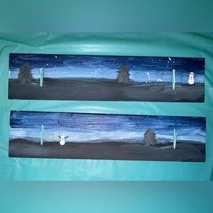 Two Starry Night Snowman Wall/Desk Art (if you want only one just ask)
